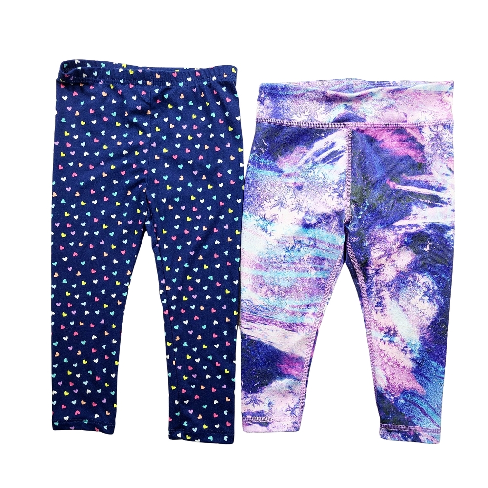 SET OF 2 GIRLS LEGGINGS SIZE 2T
